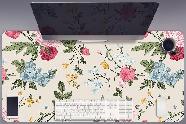 Bureau onderlegger Kleurrijke bloemen