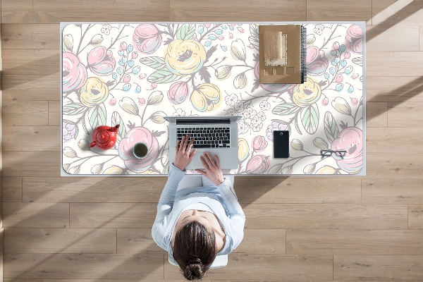 Bureau onderlegger Kleurrijke bloemen