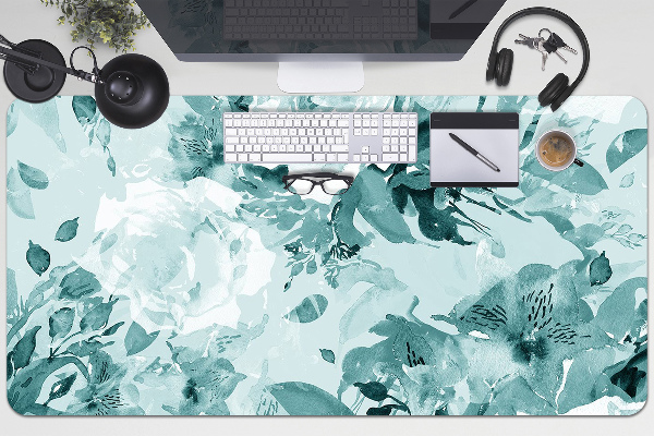 Bureau onderlegger Blauwe bloemen