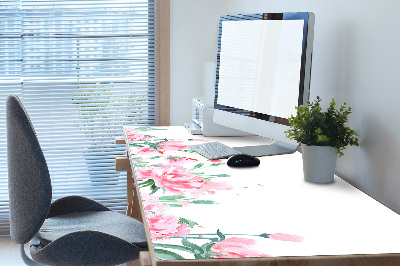 Bureau mat Roze bloemen