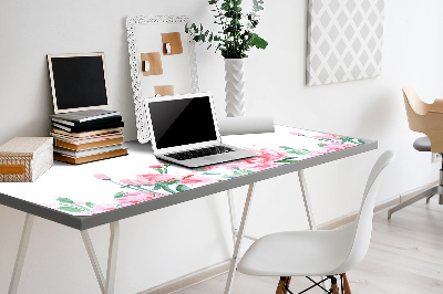 Bureau mat Roze bloemen