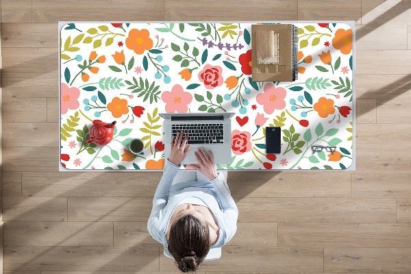 Bureau onderlegger Foto met bloemen