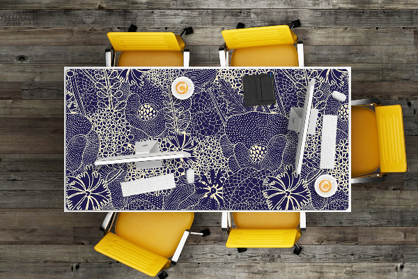 Bureau onderlegger Blauw patroon
