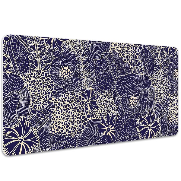 Bureau onderlegger Blauw patroon