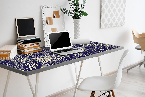Bureau onderlegger Blauw patroon