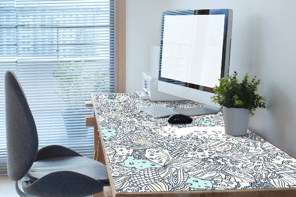 Bureau onderlegger Bloemen