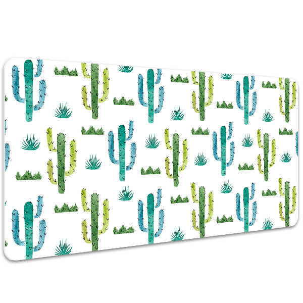 Onderlegger bureau Geschilderde cacti