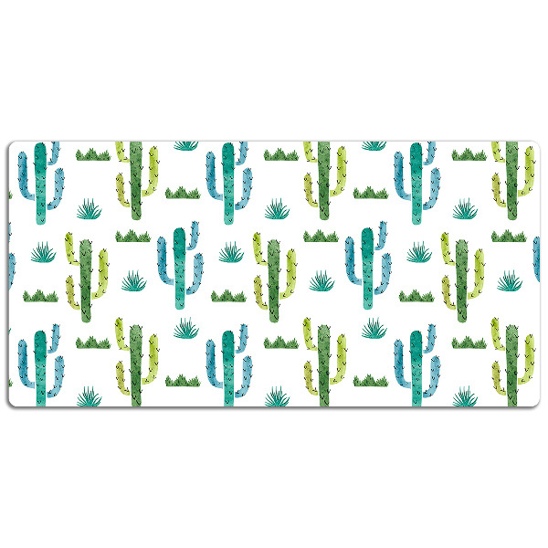 Onderlegger bureau Geschilderde cacti