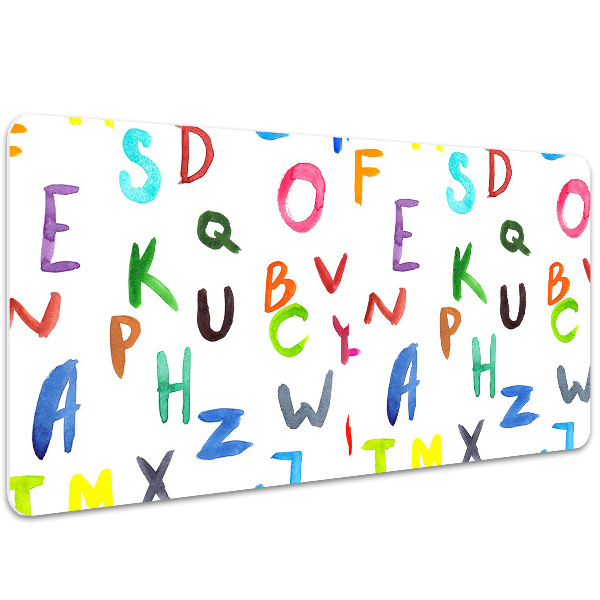 Bureau onderlegger Kleurrijke letters