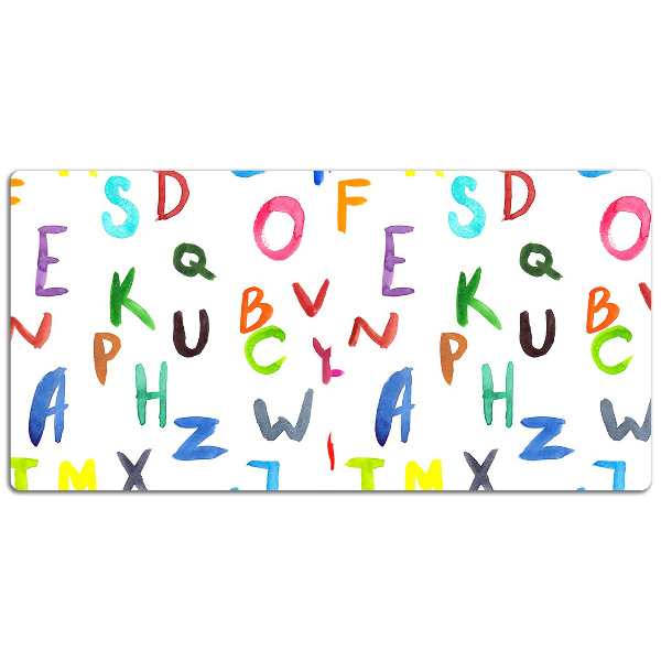Bureau onderlegger Kleurrijke letters
