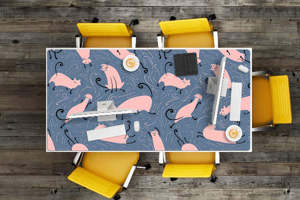 Bureau onderlegger Cartoonkatten