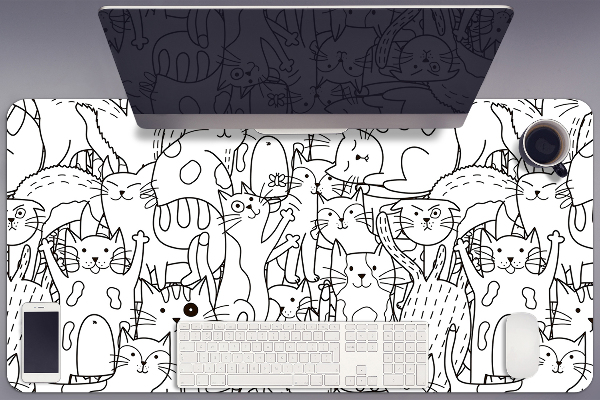 Bureau onderlegger Doodle -stijl katten