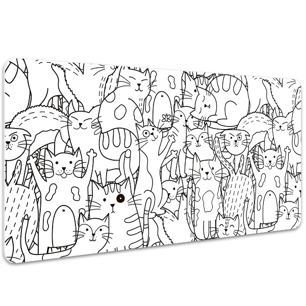 Bureau onderlegger Doodle -stijl katten