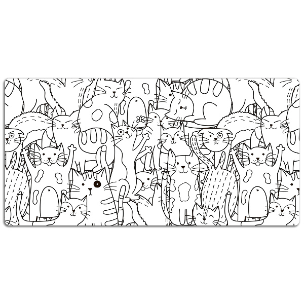 Bureau onderlegger Doodle -stijl katten