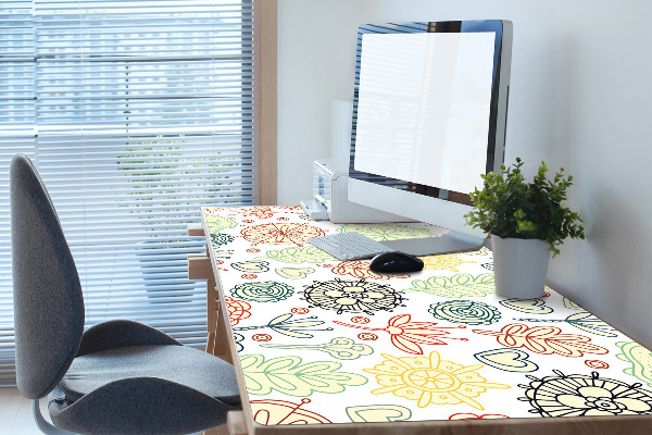 Bureau onderlegger Bloemen en harten