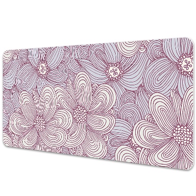 Bureau onderlegger Doodle -bloemen