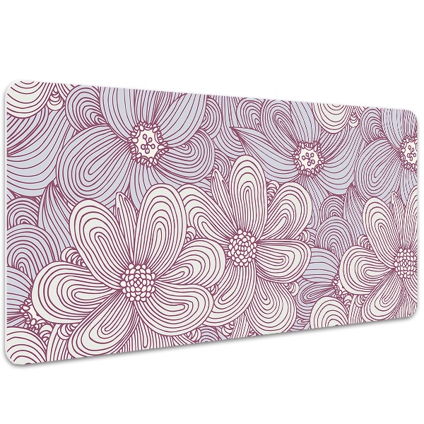 Bureau onderlegger Doodle -bloemen