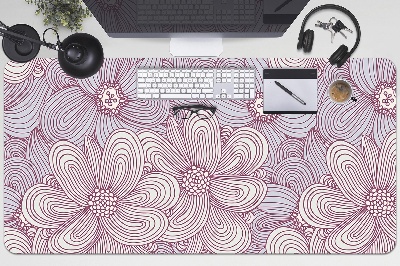 Bureau onderlegger Doodle -bloemen