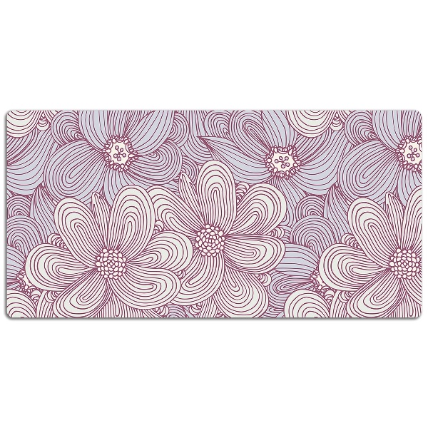 Bureau onderlegger Doodle -bloemen