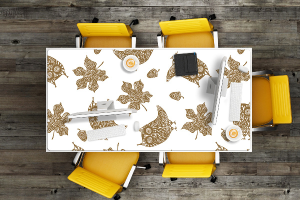 Bureau onderlegger Bladeren en uilen