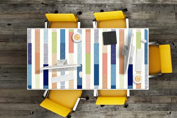 Bureau onderlegger Kleurrijke strepen