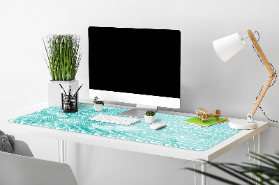 Bureau onderlegger Geometrische turquoise