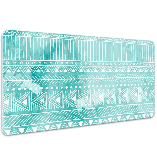 Bureau onderlegger Geometrische turquoise