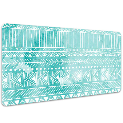 Bureau onderlegger Geometrische turquoise