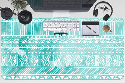 Bureau onderlegger Geometrische turquoise