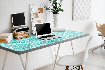 Bureau onderlegger Geometrische turquoise