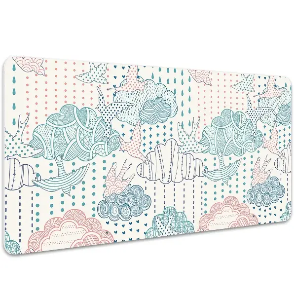Bureau onderlegger Wolken en stippen