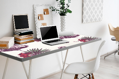 Bureau onderlegger Flamingo & hibiscus