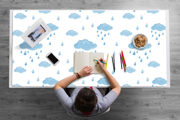 Bureau onderlegger Regenwolken
