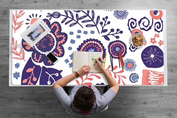Bureau onderlegger Abstracte bloemen