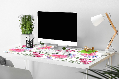 Bureau onderlegger Roze bloemen