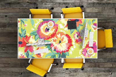 Bureau mat Kleurrijke bloemen