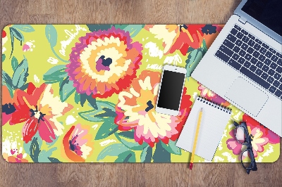 Bureau mat Kleurrijke bloemen