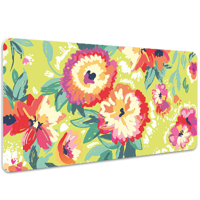 Bureau mat Kleurrijke bloemen