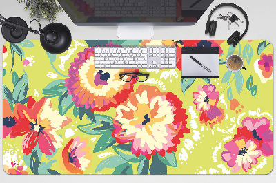 Bureau mat Kleurrijke bloemen