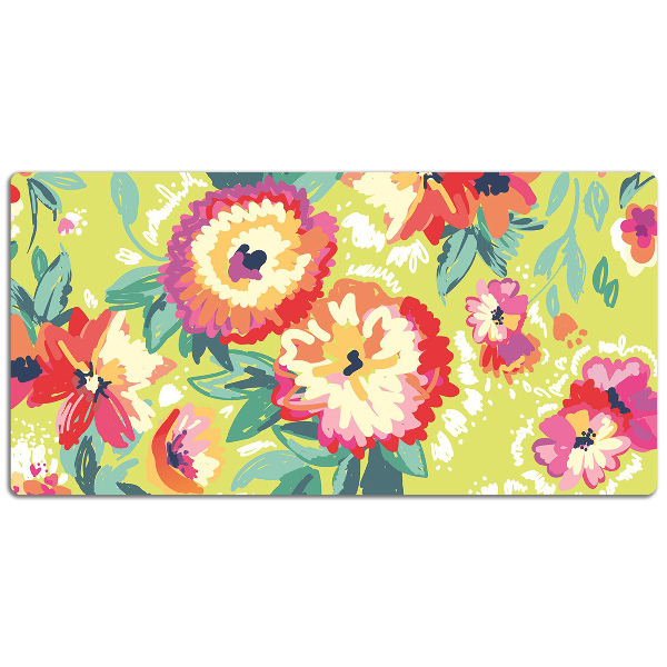 Bureau mat Kleurrijke bloemen