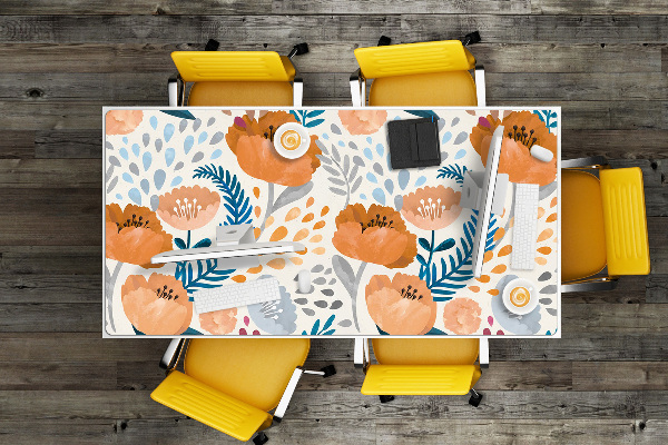 Bureau mat Geschilderde papavers