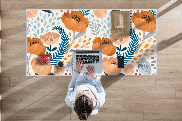 Bureau mat Geschilderde papavers