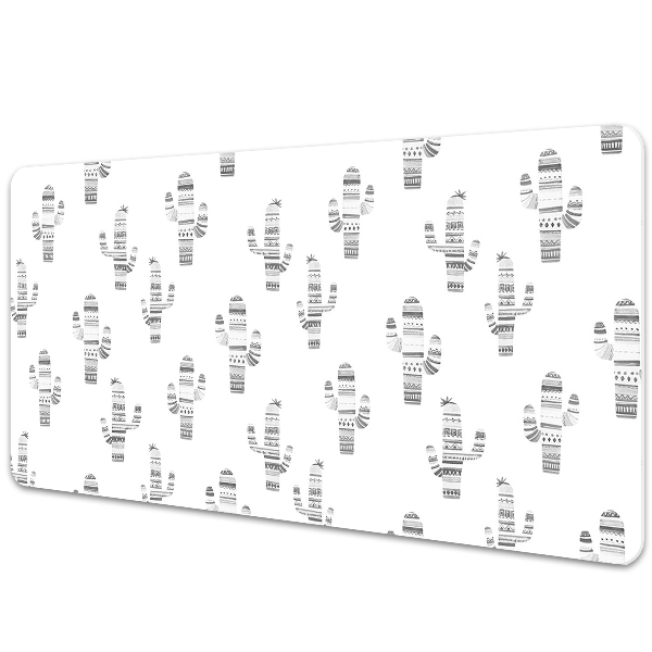 Bureau mat Zwart -wit cacti