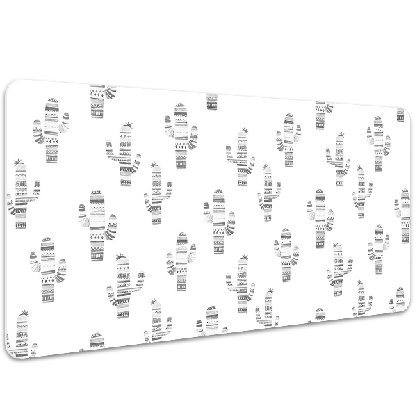 Bureau mat Zwart -wit cacti