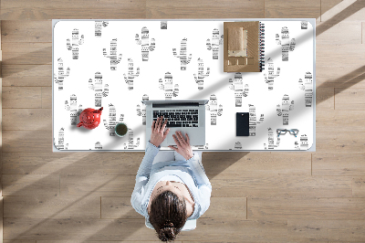 Bureau mat Zwart -wit cacti