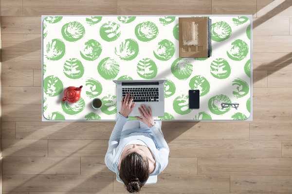 Bureau onderlegger Planten in stippen