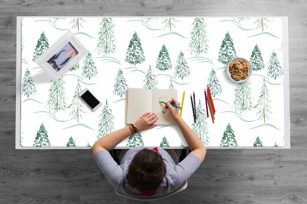Bureau onderlegger Winter kerstboom