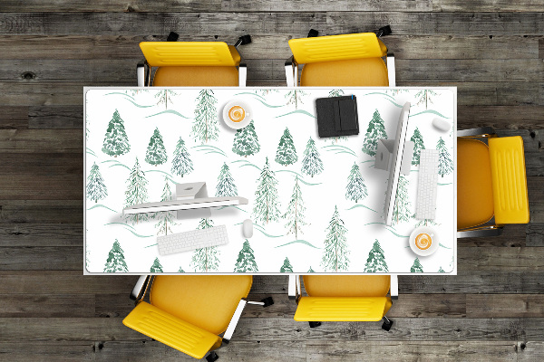Bureau onderlegger Winter kerstboom