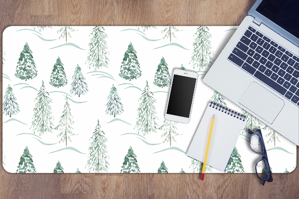 Bureau onderlegger Winter kerstboom