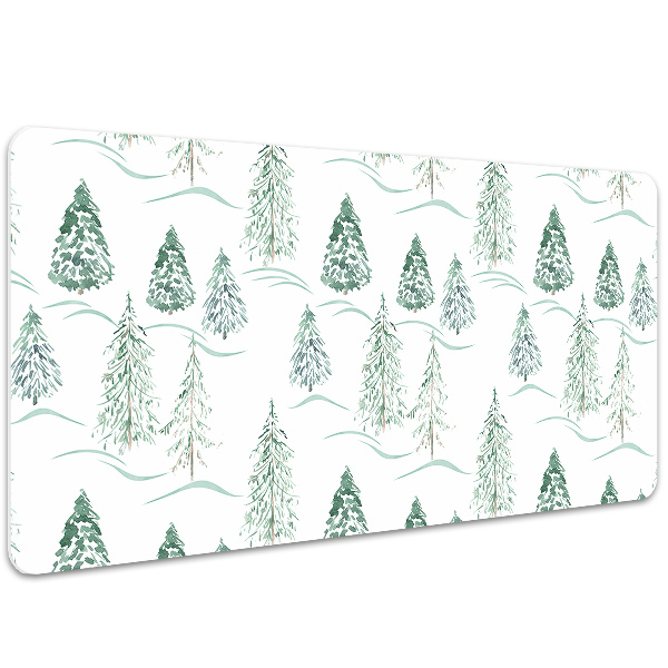 Bureau onderlegger Winter kerstboom
